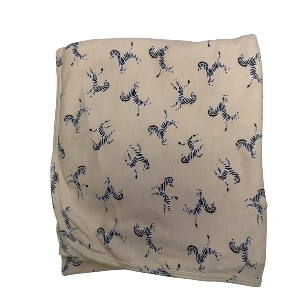 Magnetic Me Zebra Print Organic Cotton  Swaddle Blanket Cream OS B001-MM22118